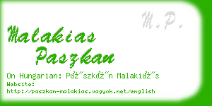 malakias paszkan business card